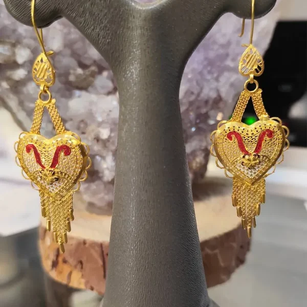 گوشواره کشمیری بزرگ ۱۸ عیار